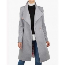 Spinning Out Mandy Davis Grey Wrap Coat